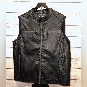 Fried Denim Black Faux Leather Vest
Business Casual Zip Up Men’s
